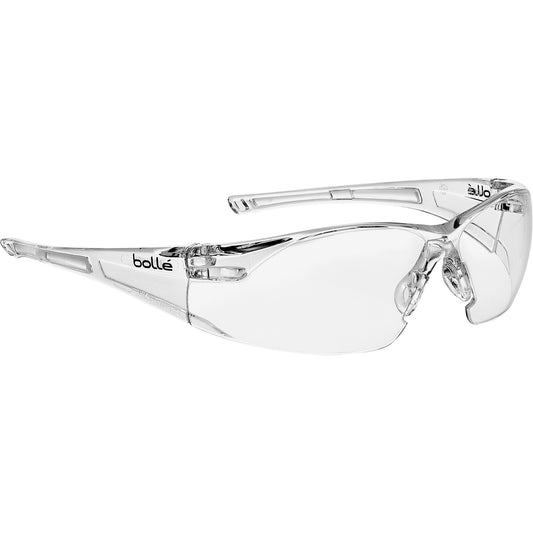 Bollé Safety Rush Safety Glasses, Clear Lens, Anti-Fog/Anti-Scratch, Meets/Exceeds CSA Z94.3