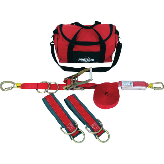 3M Protecta Fall Protection PRO-Line™ Temporary Horizontal Lifeline System, 60', Web, Swivel