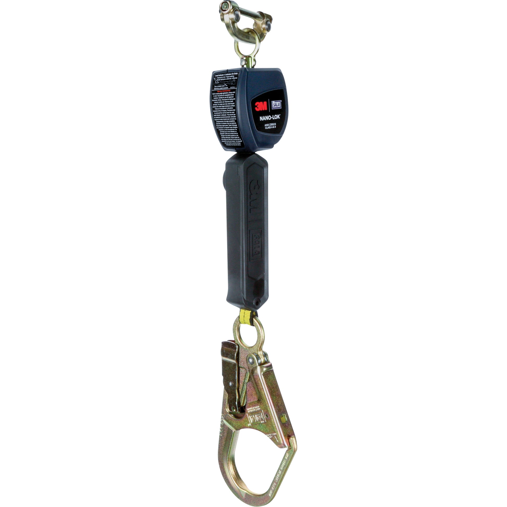 3M DBI Sala Fall Protection Nano-Lok™ Self-Retracting Lifeline with Anchor Hook, 6', Polyester/Web
