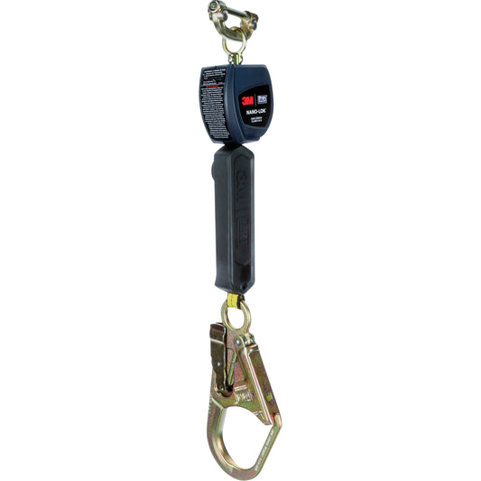 3M DBI Sala Fall Protection Nano-Lok™ Self-Retracting Lifeline with Anchor Hook, 6', Polyester/Web