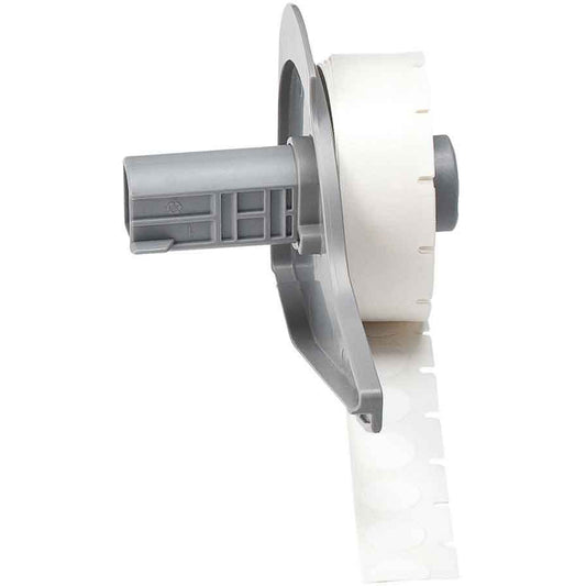 Brady Printable Labels, Nylon, 0.5" L x 0.5" H, White