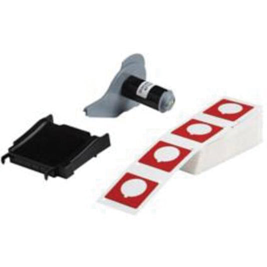 Brady Raised Push-Button Panel Labels, Polyester, 1.8" L x 1.8" H, Red