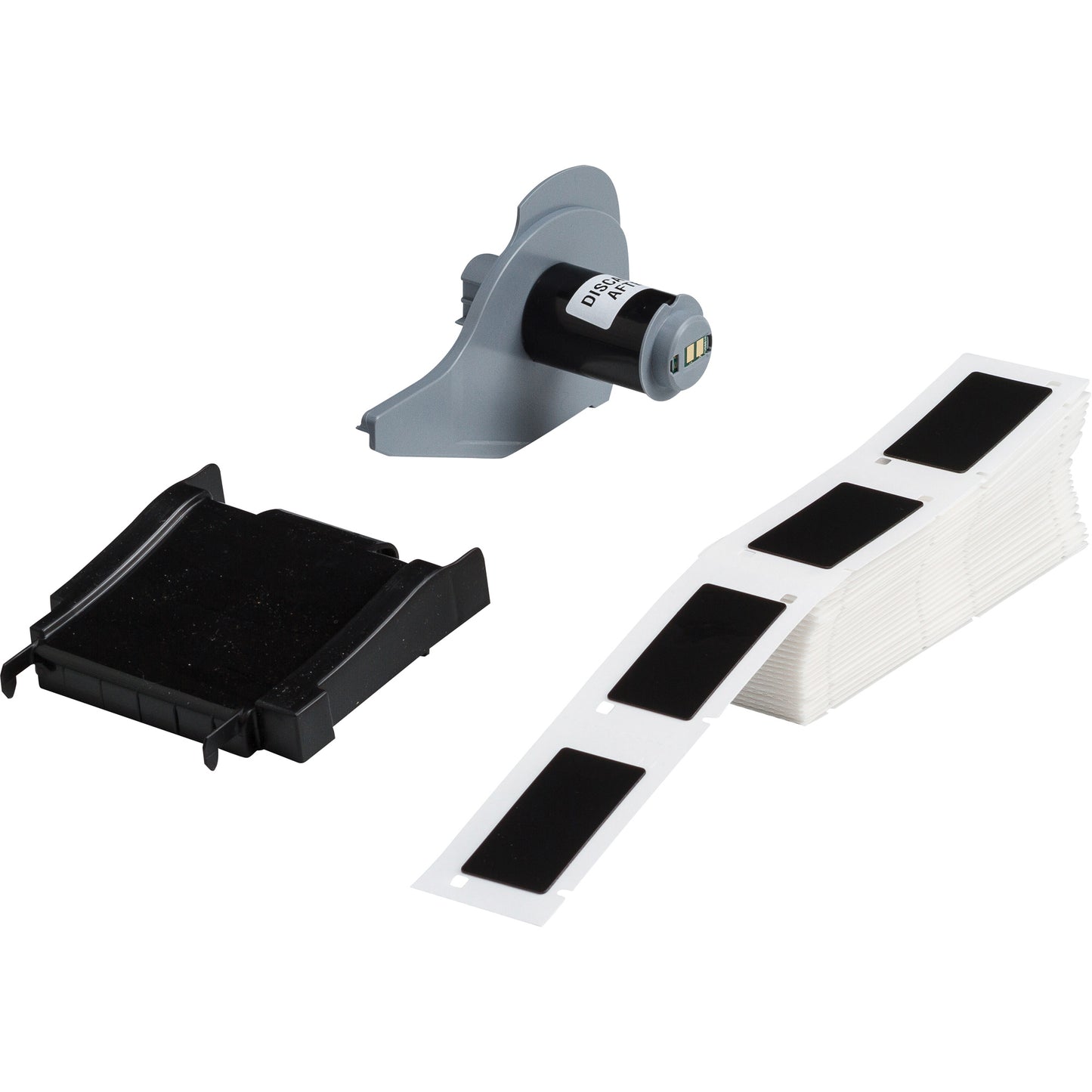 Brady Raised Panel Labels, Polyester, 1" L x 2" H, Black