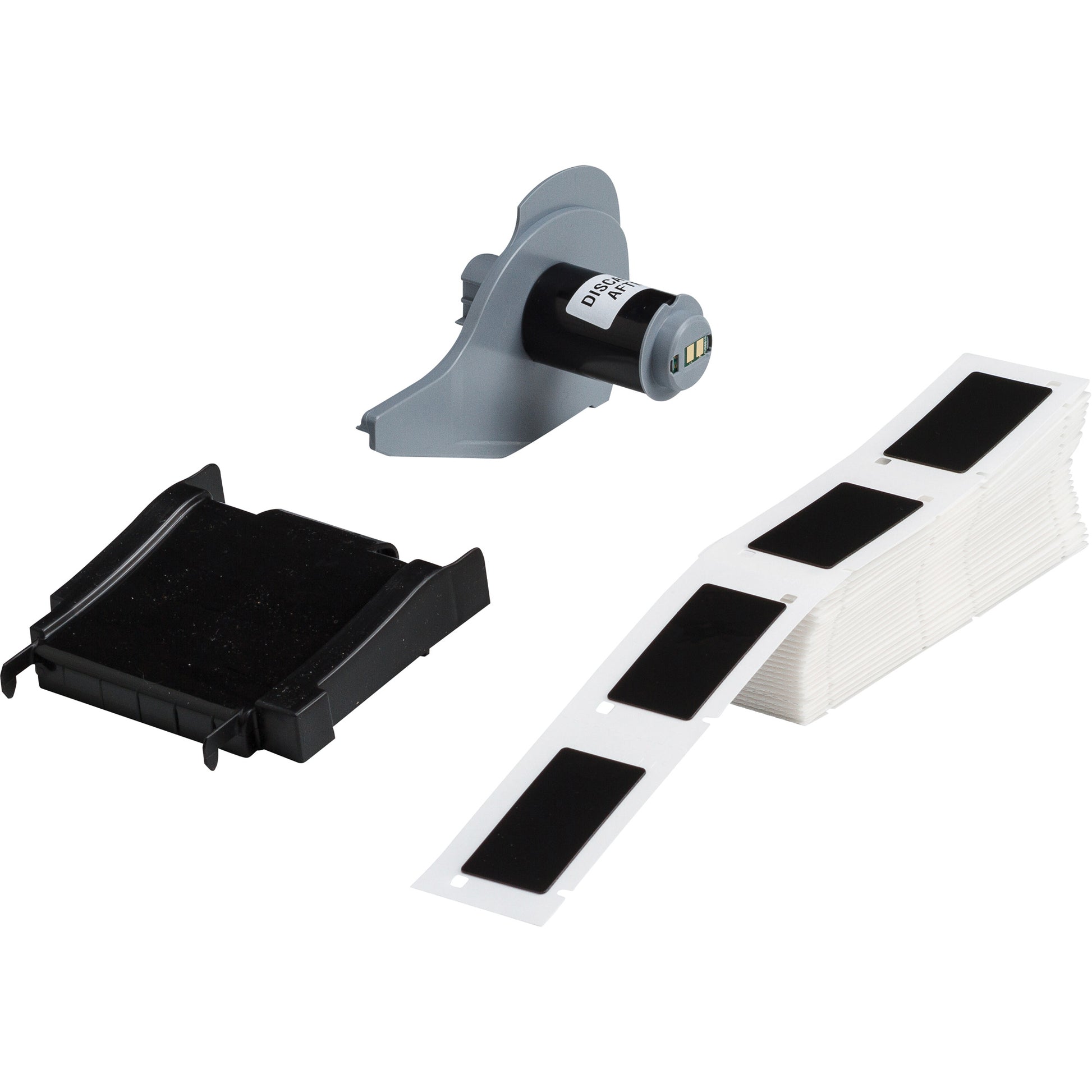 Brady Raised Panel Labels, Polyester, 1" L x 2" H, Black