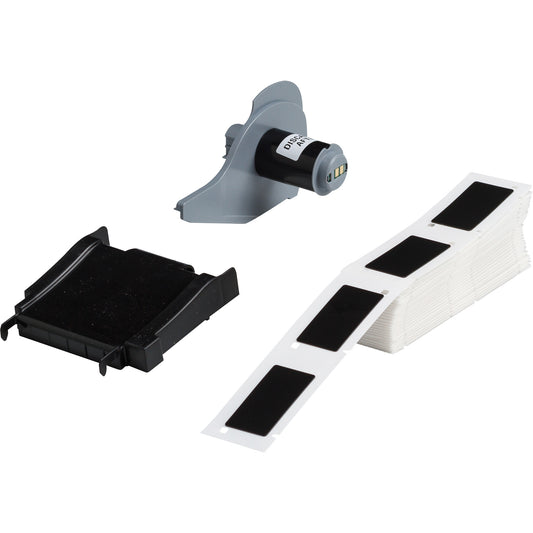 Brady Raised Panel Labels, Polyester, 1" L x 2" H, Black