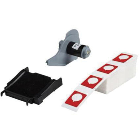 Brady Raised Push-Button Panel Labels, Polyester, 1.2" L x 1.5" H, Red