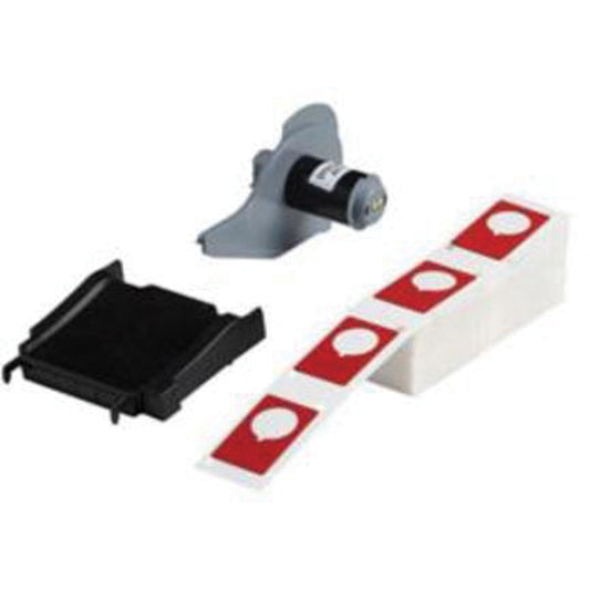 Brady Raised Push-Button Panel Labels, Polyester, 1.2" L x 1.9" H, Red