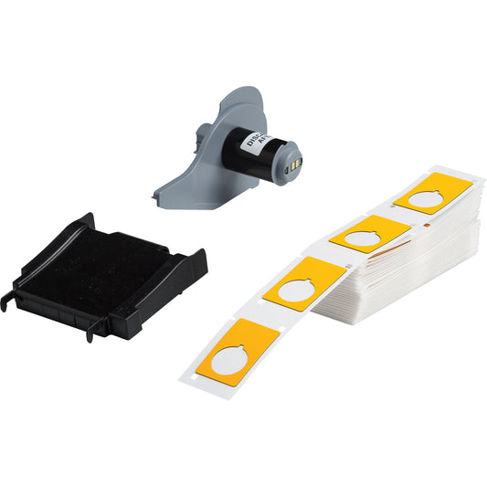 Brady Raised Push-Button Panel Labels, Polyester, 1.2" L x 1.9" H, Yellow