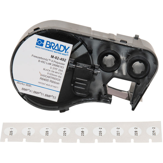 Brady Low Temperature Label Maker Cartridge, Black