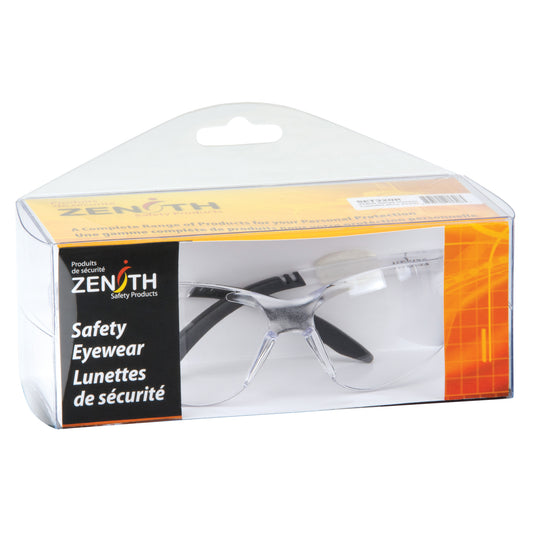 Zenith Safety Products Z2400 Series Safety Glasses, Clear Lens, Anti-Fog, ANSI Z87+