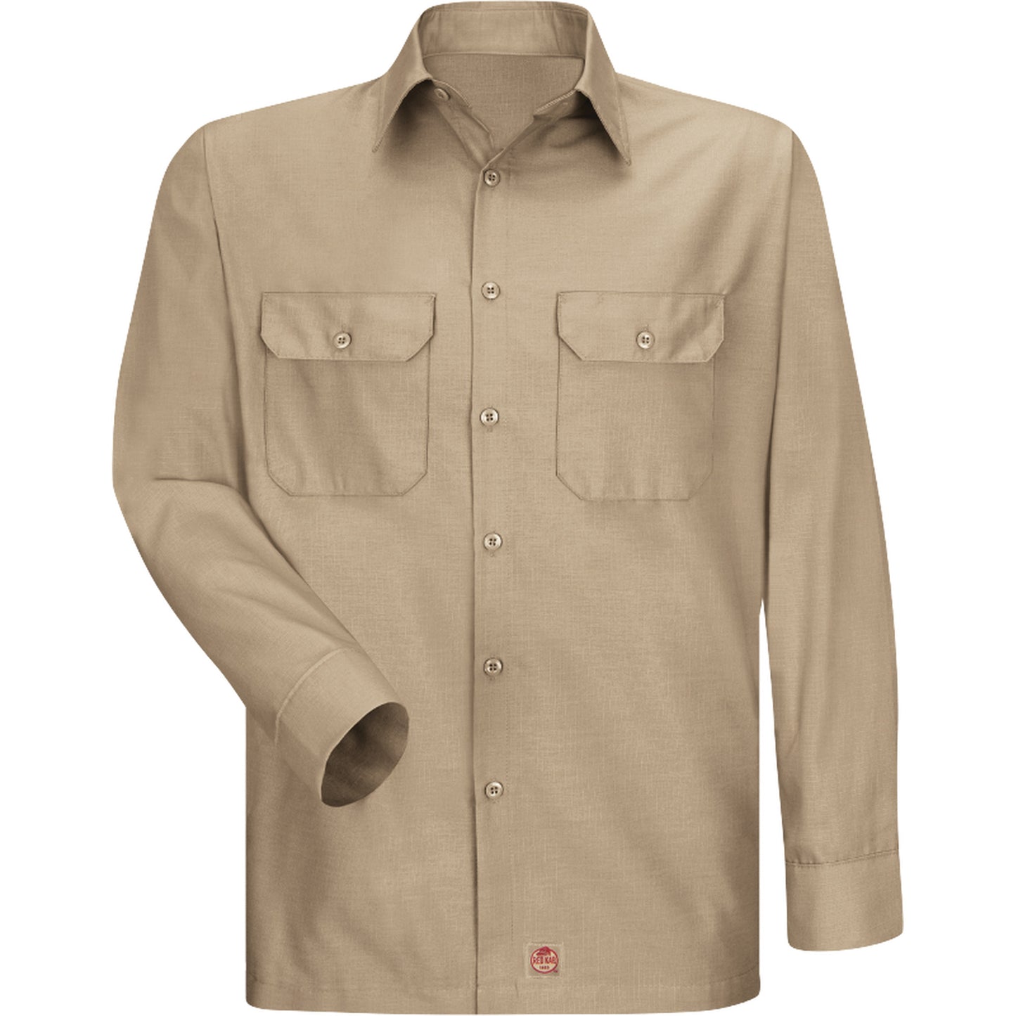 Red Kap Long Sleeve Ripstop Shirt, Men's, X-Large, Khaki