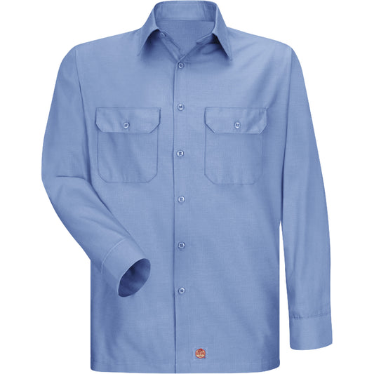 Red Kap Long Sleeve Ripstop Shirt, Men's, X-Large, Blue