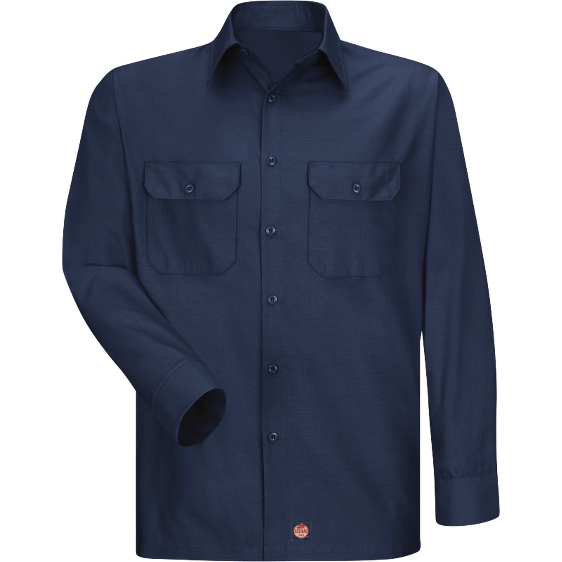 Red Kap Long Sleeve Ripstop Shirt, Men's, Small, Navy Blue