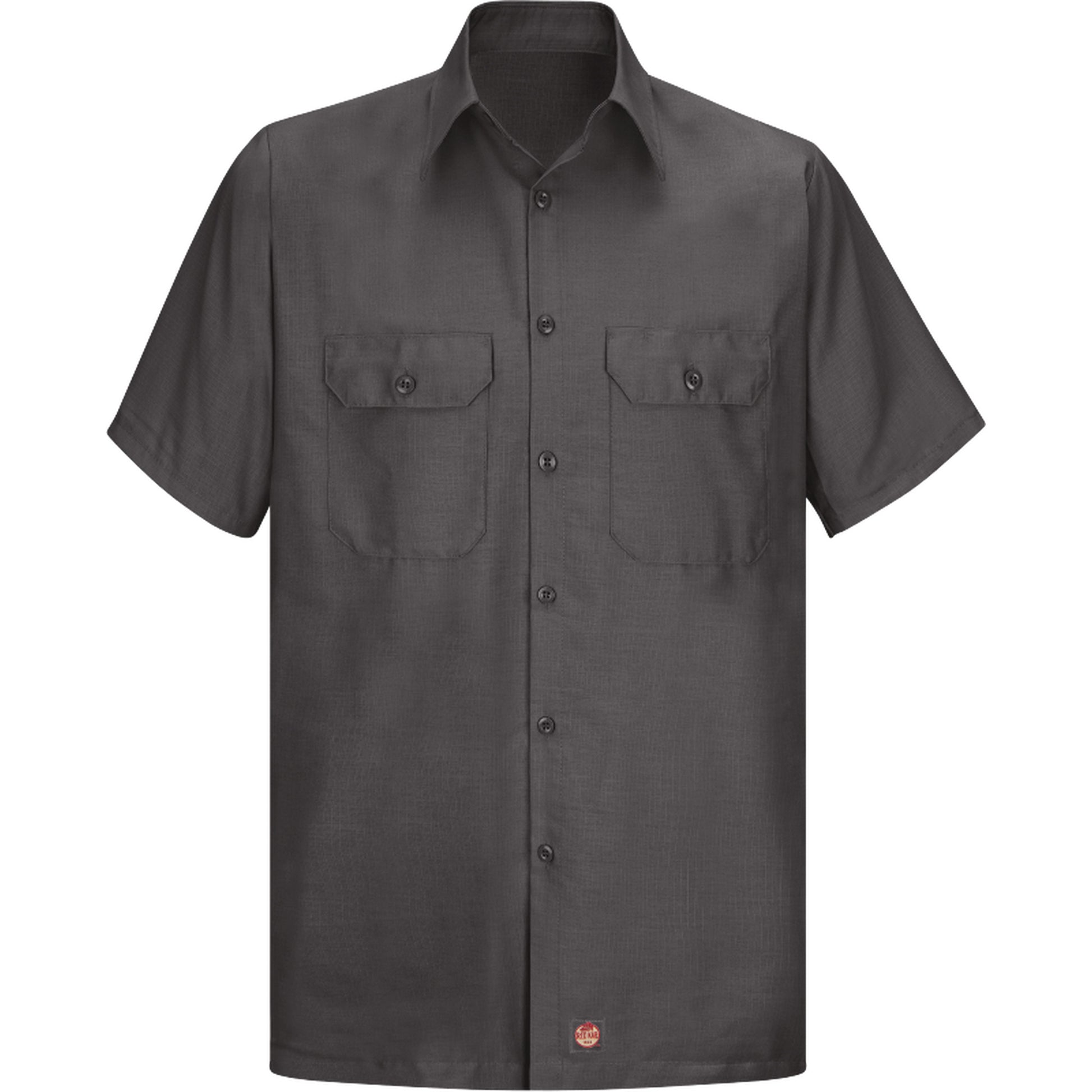 Red Kap Men's Solid Rip Stop Shirt, Men's, X-Large, Charcoal