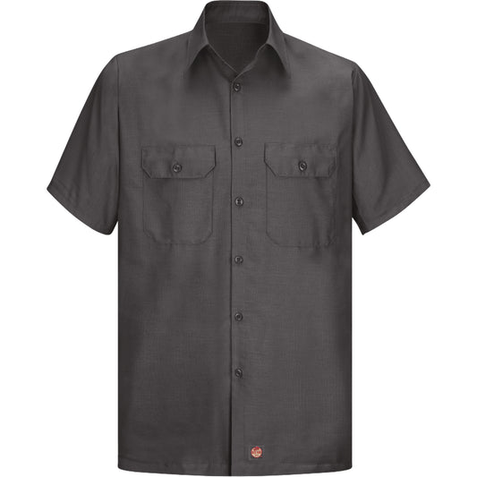Red Kap Short Sleeve Ripstop Shirt, Men's, X-Large (Tall), Charcoal