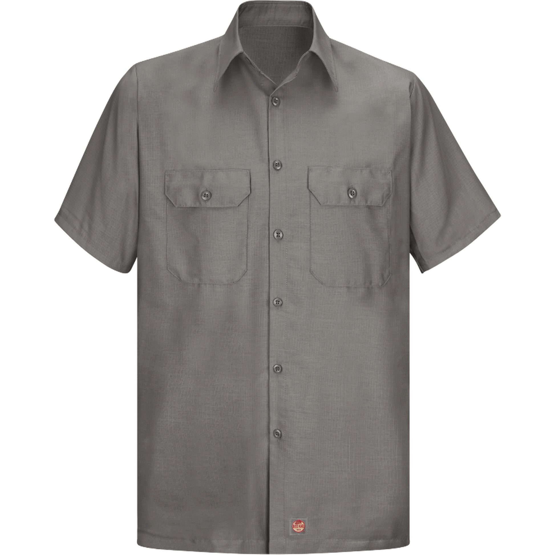Red Kap Short Sleeve Ripstop Shirt, Men's, X-Large (Tall), Grey