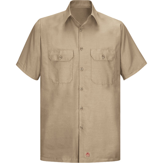 Red Kap Short Sleeve Ripstop Shirt, Men's, 2X-Large (Tall), Khaki