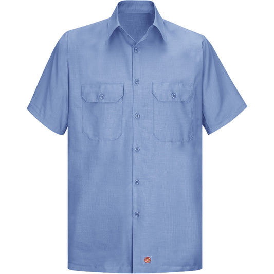 Red Kap Short Sleeve Ripstop Shirt, Men's, 2X-Large (Tall), Blue