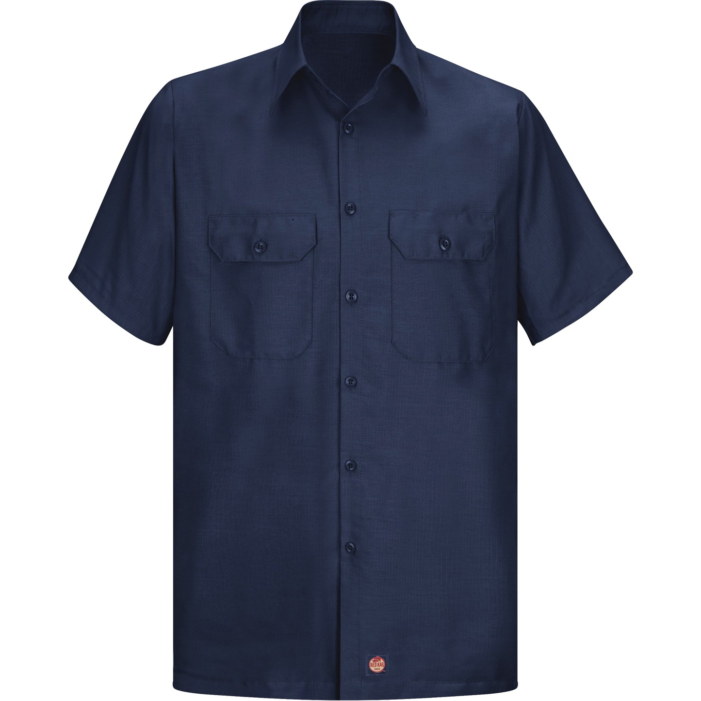 Red Kap Short Sleeve Ripstop Shirt, Men's, 2X-Large (Tall), Navy Blue