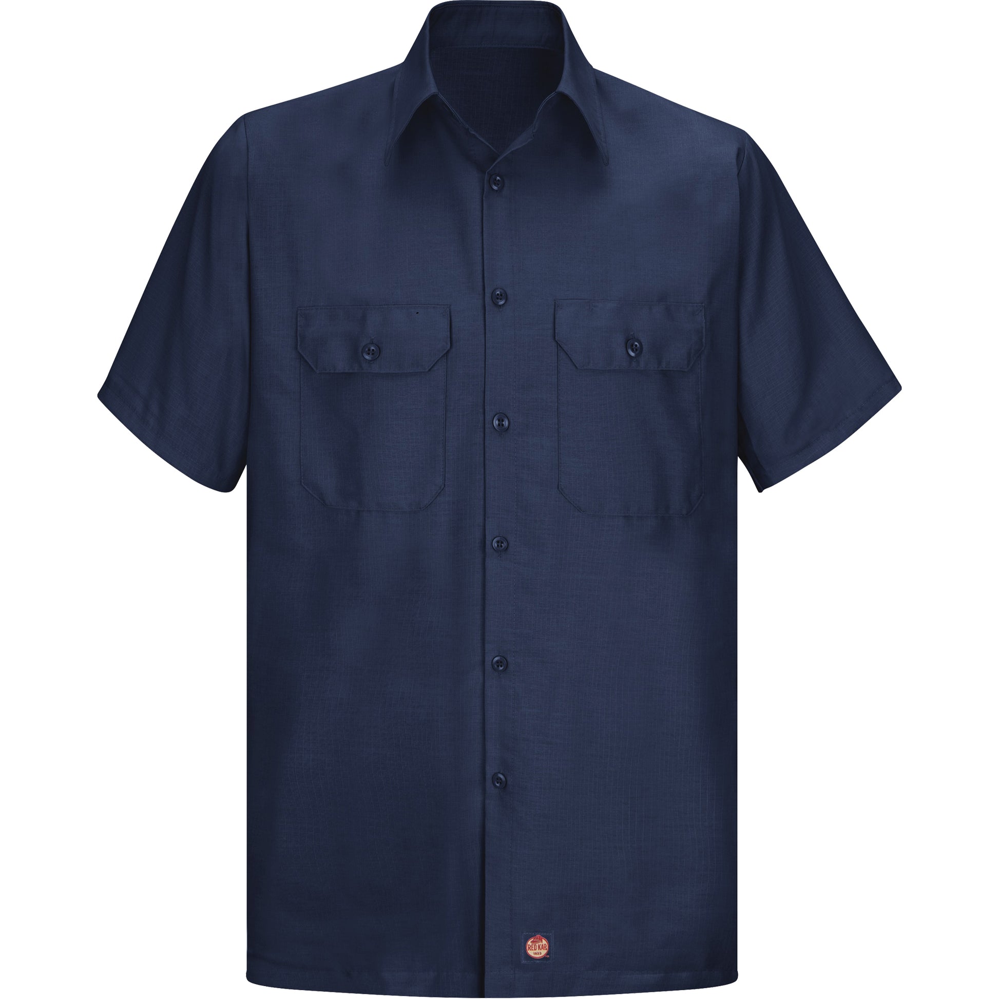Red Kap Short Sleeve Ripstop Shirt, Men's, 2X-Large (Tall), Navy Blue