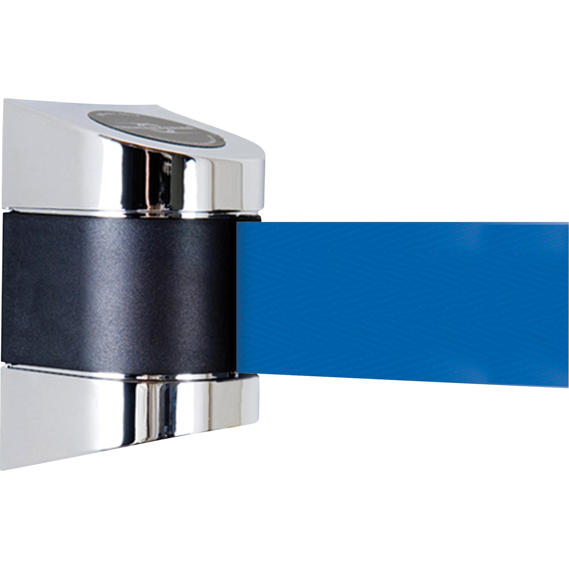 Tensator TensaBarrier® Wall Mounted Units, Plastic, Screw Mount, 15', Blue Tape