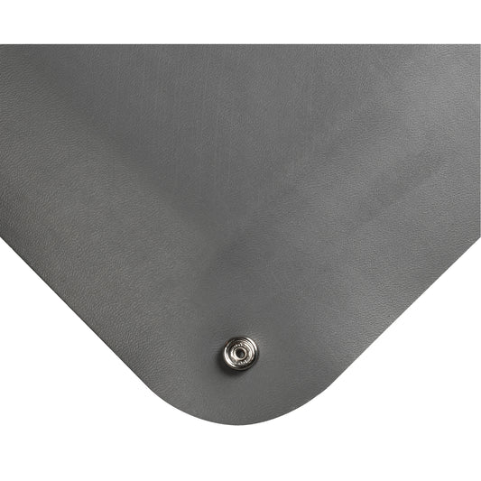 Wearwell Static Dissipative Anti-Fatigue Mat No.791, 3' W x 20' L x 1/2" T, PVC, Smooth, Grey