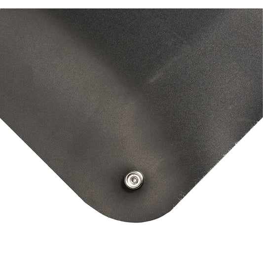 Wearwell Electrically Conductive Mat No.786, 3' W x 75' L x 9/16" T, PVC, Smooth, Black