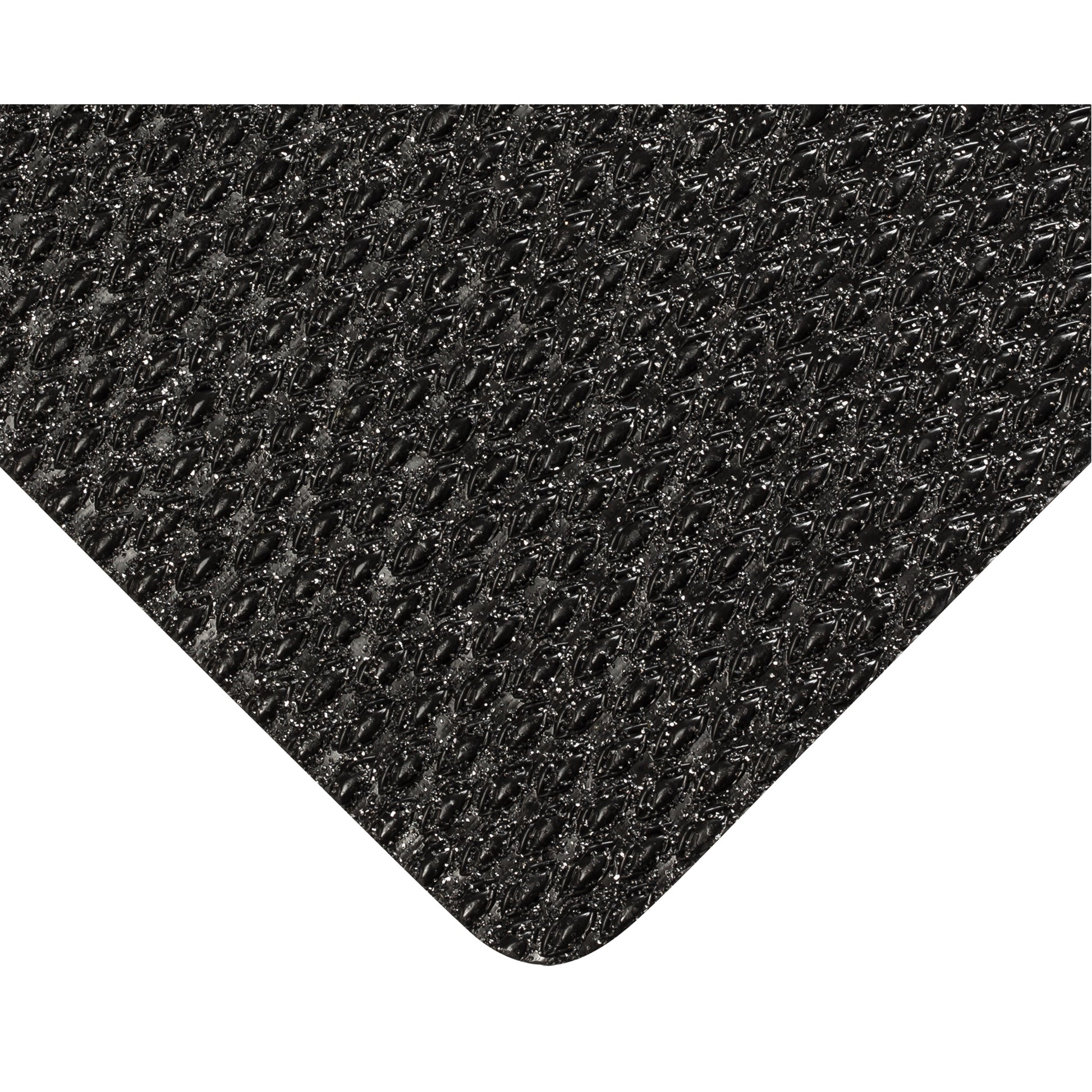 Wearwell Abrasive Coated Kushion Walk Mats No.480, Unslotted, 2' x 3' x 3/8", Black, PVC