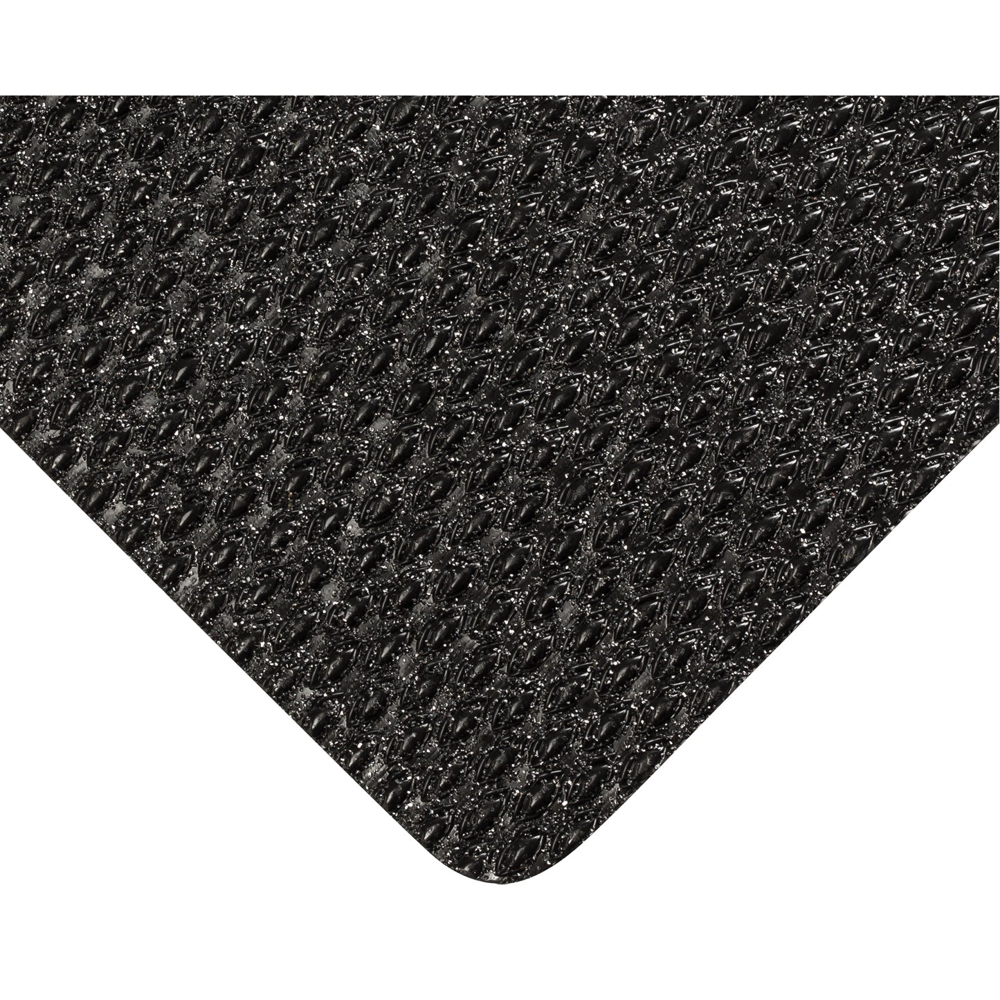 Wearwell Abrasive Coated Kushion Walk Mats No.480, Unslotted, 3' x 20' x 3/8", Black, PVC