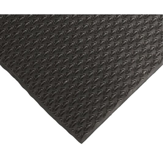 Wearwell Kushion Walk Mats No.475, Pebbled, 3' x 60' x 3/8", Black, PVC