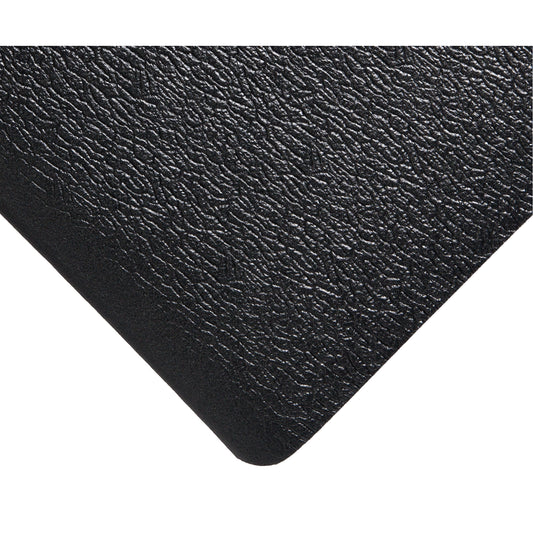 Wearwell Deluxe Soft Step No. 444 Mats, Pebbled, 2' x 60' x 5/8", Black, PVC Sponge