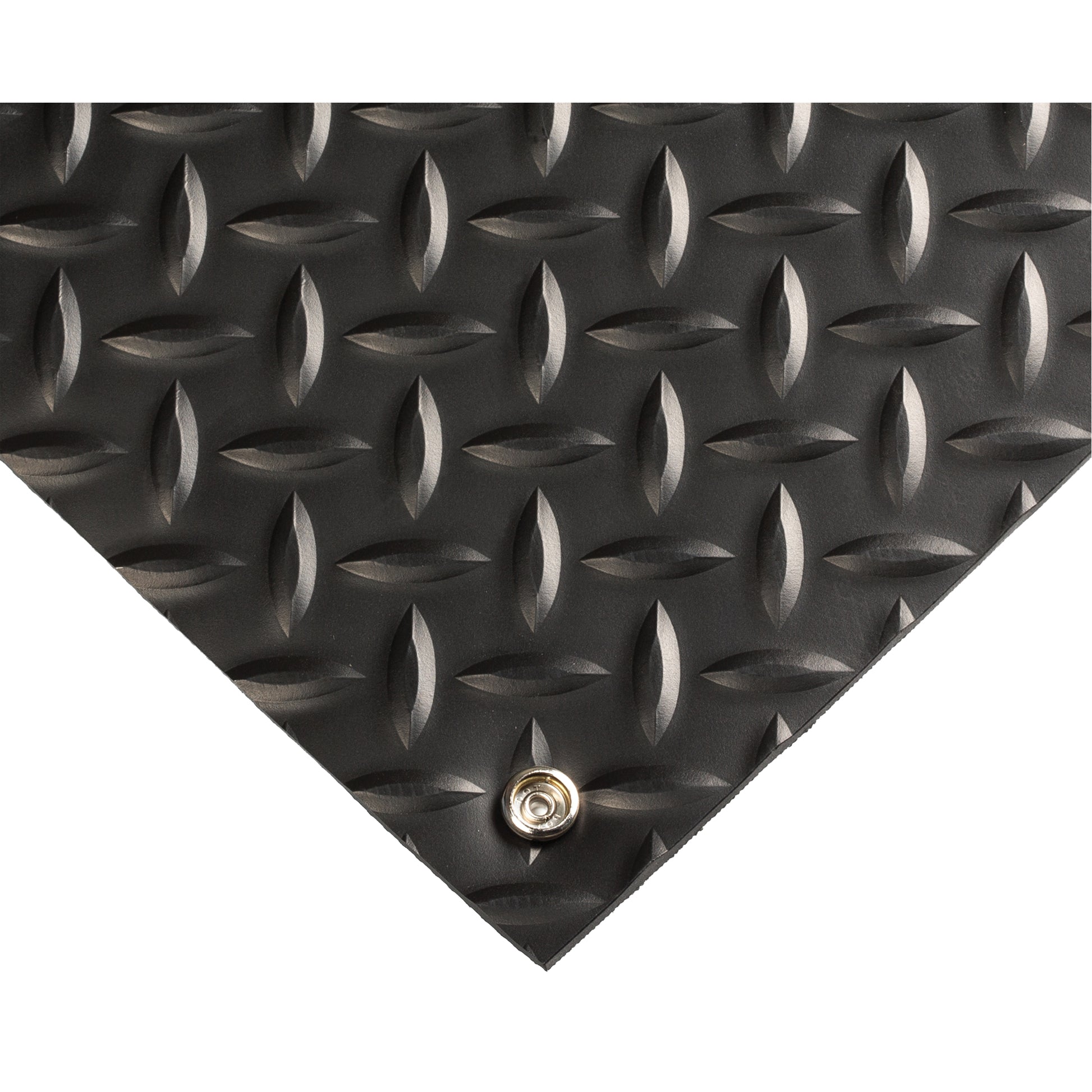 Wearwell Electrically Conductive Mat No.785, 3' W x 10' L x 5/32" T, PVC, Diamond, Black