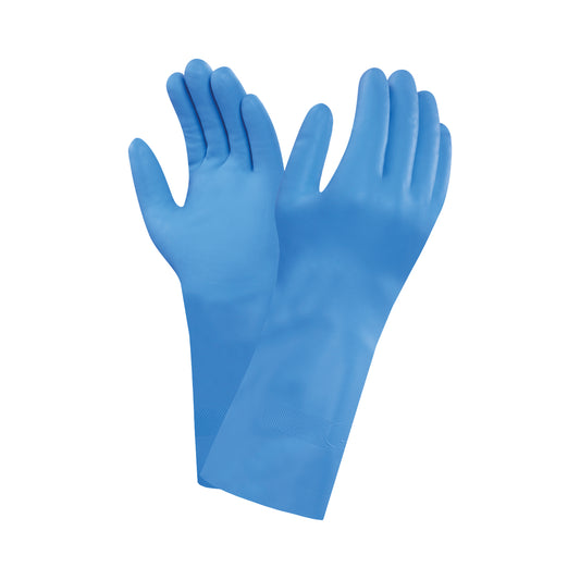 Ansell VersaTouch® 37-501 Gloves, Size X-Large/9.5, 13" L, Nitrile, Flock-Lined Inner Lining, 16-mil