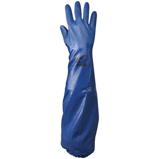 Showa NSK26 Gloves, Size Large/10, 26" L, Nitrile, Cotton Jersey Inner Lining, 48-mil