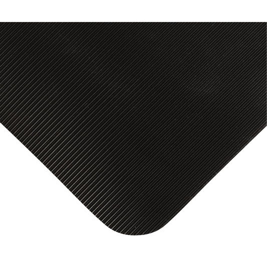 Wearwell Double Duty Switchboard Mats No.720, Corrugated, 3' x 75' x 5/8", Black, PVC
