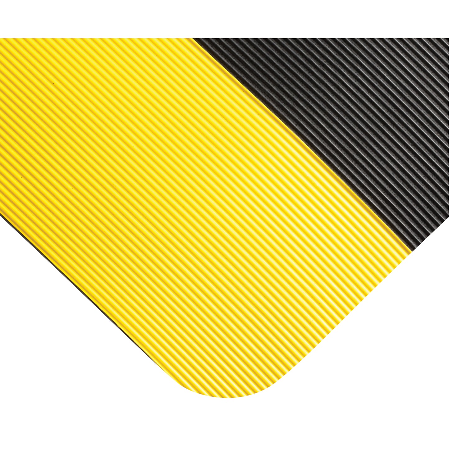 Wearwell Double Duty Switchboard Mats No.720, Corrugated, 3' x 20' x 5/8", Black/Yellow, PVC