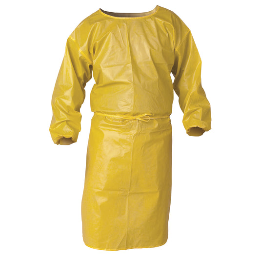 Ansell KleenGuard™ A70 Chemical Spray Protection Smock, Polypropylene, Yellow, 34" W x 44" L