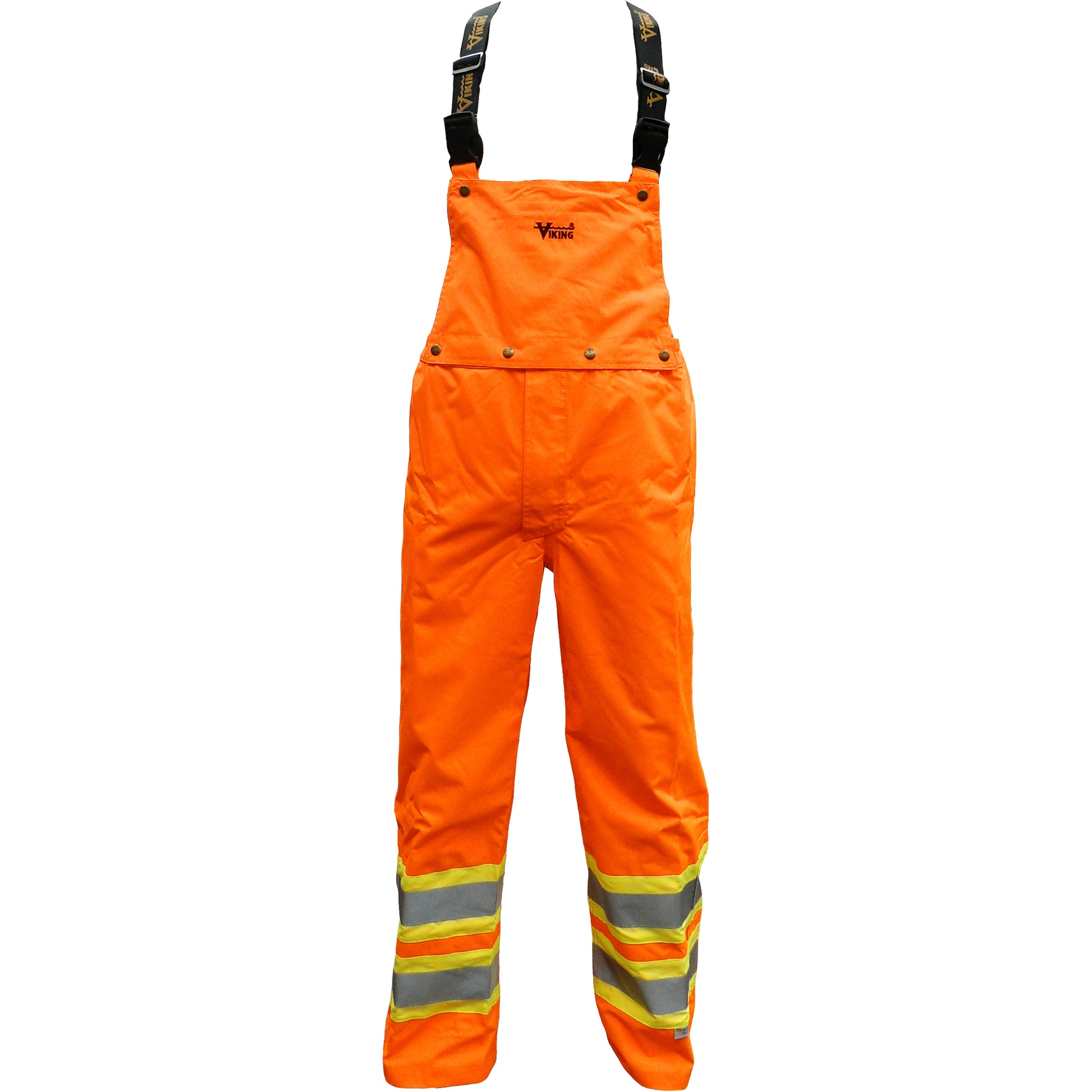 Viking Journeyman Detachable Bib Safety Pants, Polyester, X-Large, High Visibility Orange