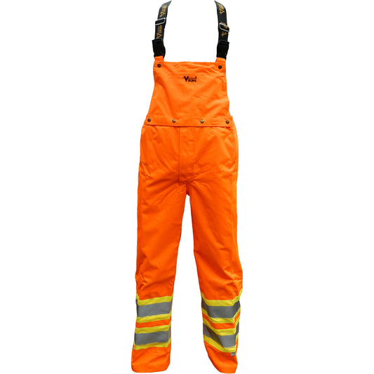 Viking Journeyman Detachable Bib Safety Pants, Polyester, X-Large, High Visibility Orange