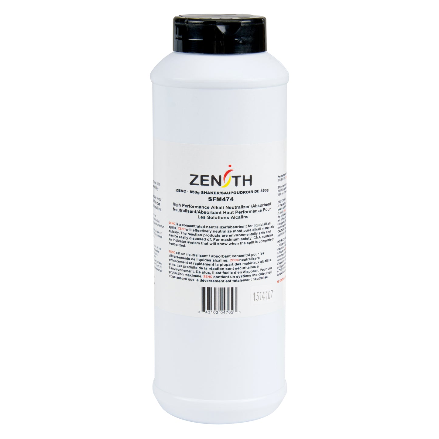 Zenith Safety Products Base Sorbent Neutraliser, Dry, 0.85 kg, Caustic