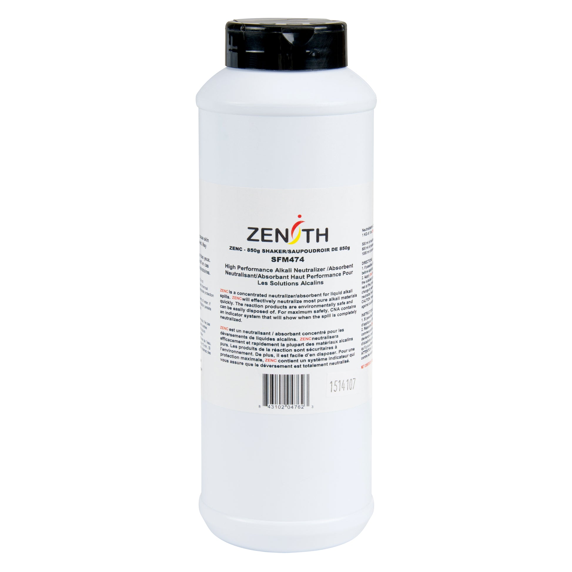 Zenith Safety Products Base Sorbent Neutraliser, Dry, 0.85 kg, Caustic