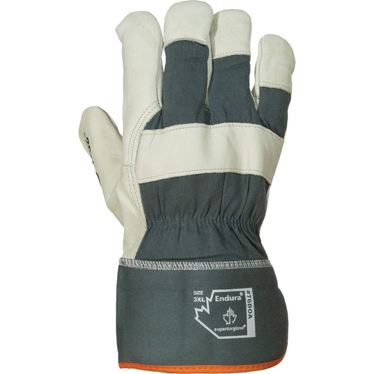 Superior Glove Works Ltd. Endura® Winter Fitters Gloves, 3X-Large, Grain Cowhide Palm, Boa Inner Lining