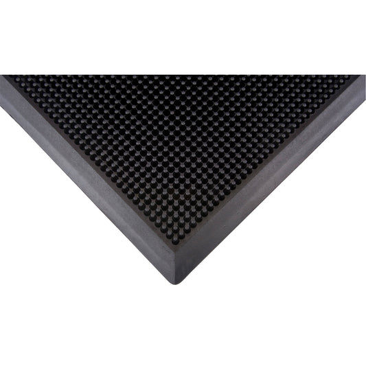 Zenith Safety Products Outdoor Entrance Matting, Rubber, Scraper Type, Textured Pattern, 3' x 5', Black