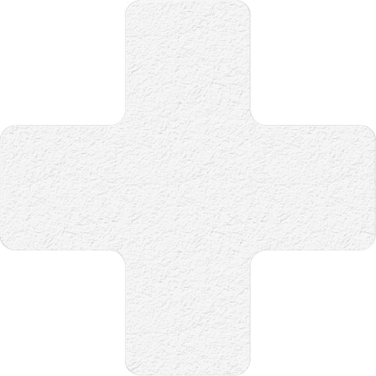 Incom Top Tape & Label Lean 5S Manufacturing Markers, Cross, 6" L x 6" W, White, Vinyl
