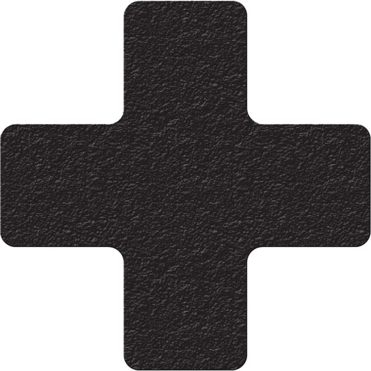 Incom Top Tape & Label Lean 5S Manufacturing Markers, Cross, 6" L x 6" W, Black, Vinyl