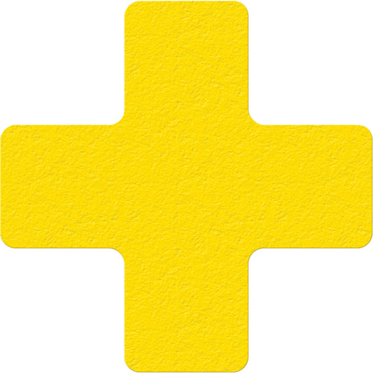 Incom Top Tape & Label Lean 5S Manufacturing Markers, Cross, 6" L x 6" W, Yellow, Vinyl