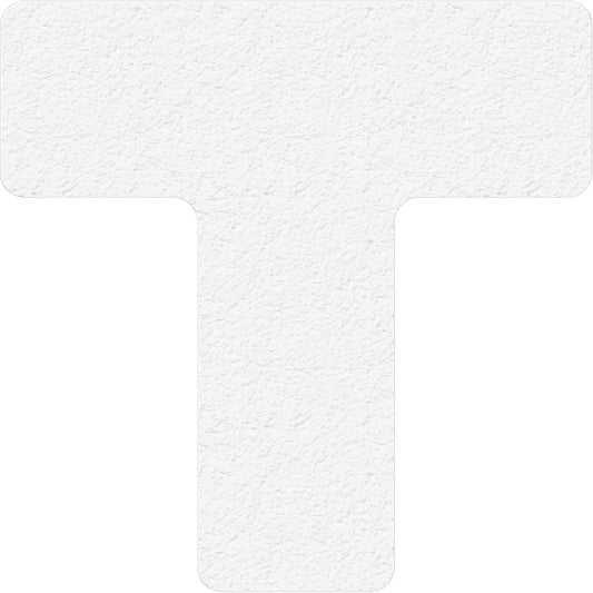 Incom Top Tape & Label Lean 5S Manufacturing Markers, T, 6" L x 6" W, White, Vinyl