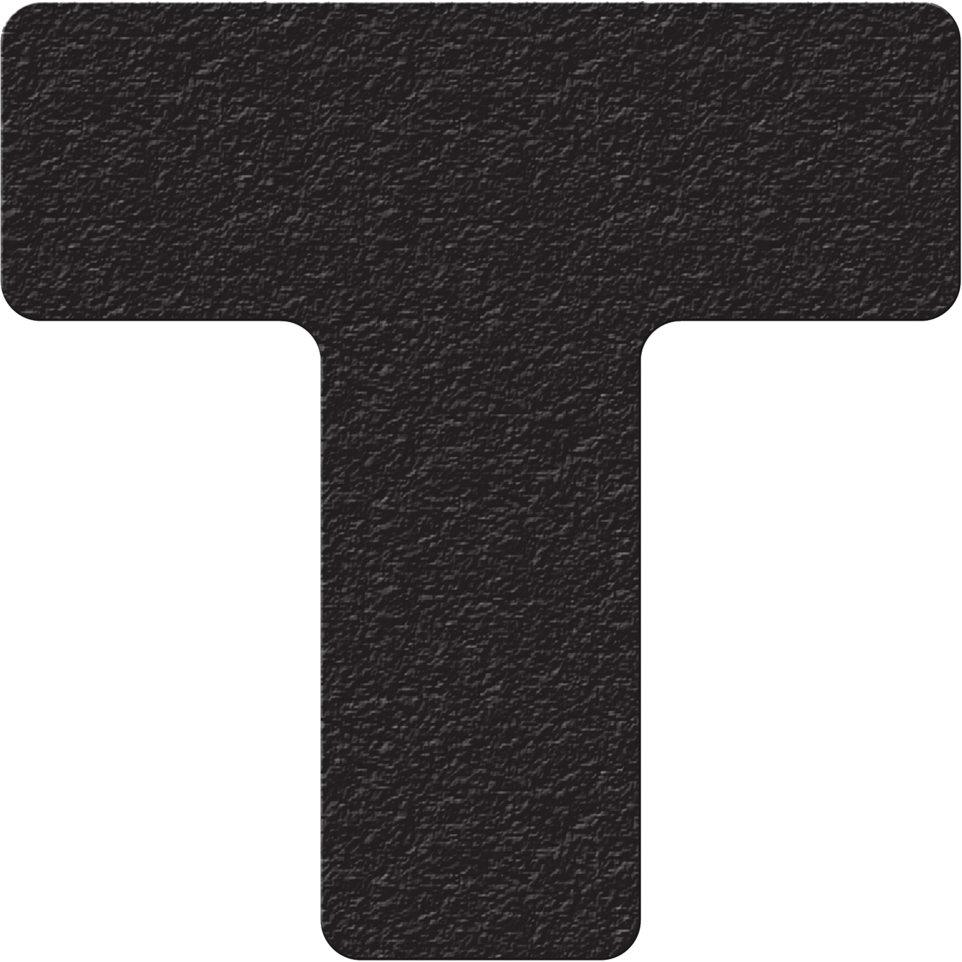 Incom Top Tape & Label Lean 5S Manufacturing Markers, T, 6" L x 6" W, Black, Vinyl