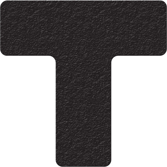 Incom Top Tape & Label Lean 5S Manufacturing Markers, T, 6" L x 6" W, Black, Vinyl