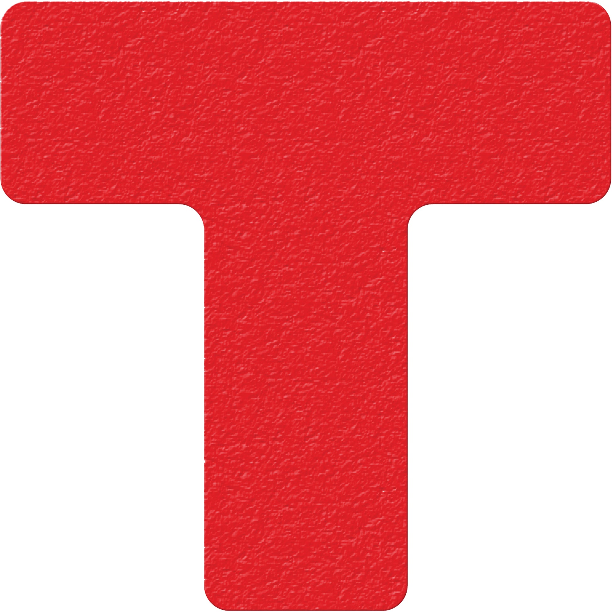 Incom Top Tape & Label Lean 5S Manufacturing Markers, T, 6" L x 6" W, Red, Vinyl